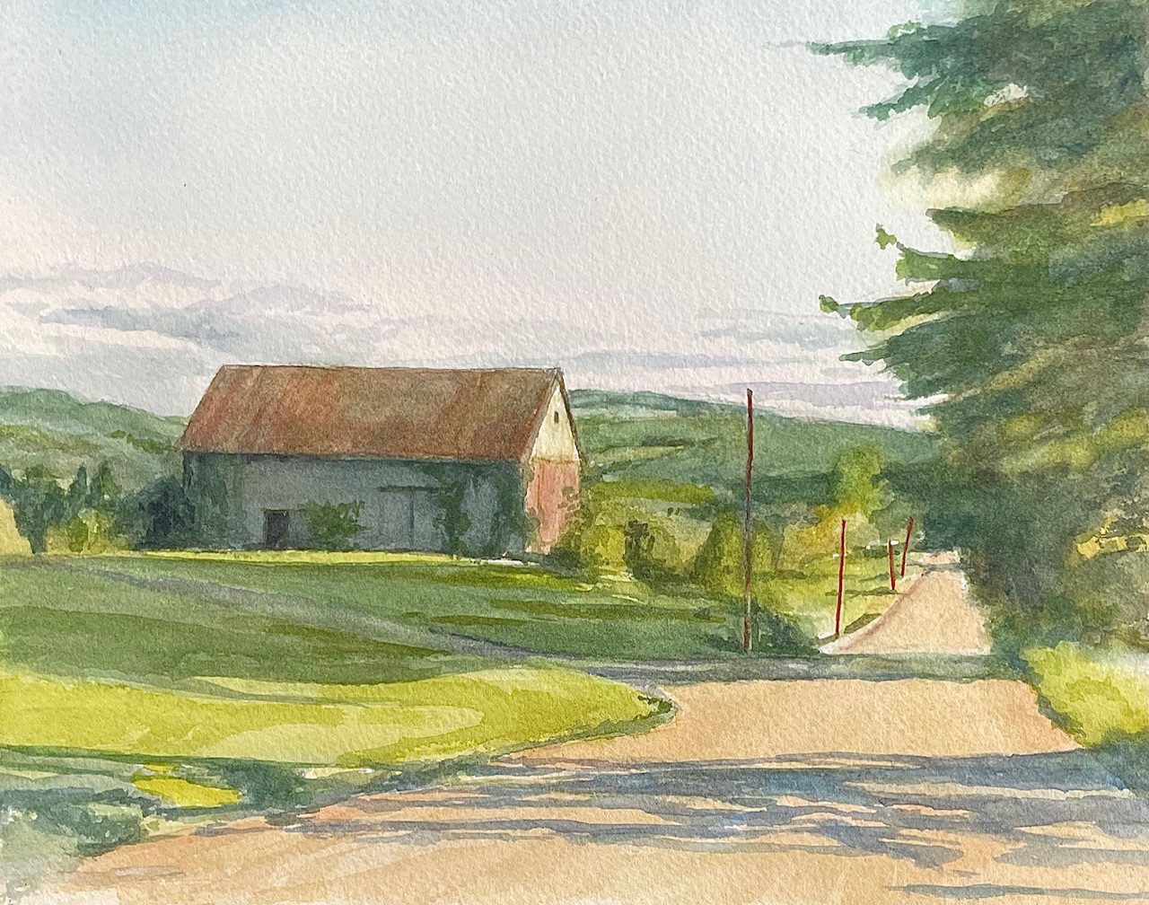 Barn and Roadway, Plainfield